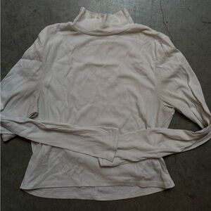 White ribbed turtleneck